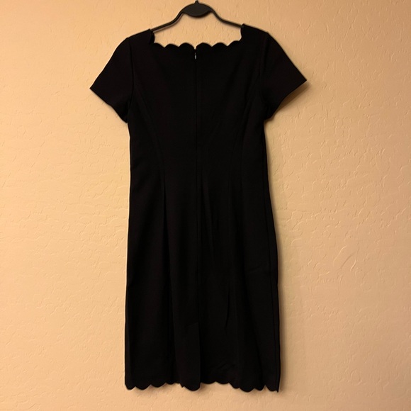 Talbots Black Shift Dress with Scalloped Edges - Picture 10 of 15
